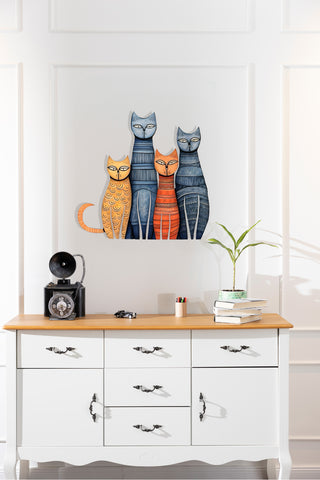 COLORFUL CAT/RENKLİ KEDİLER Metal Tablo