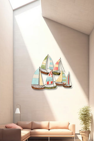 Color Sails / Renkli Yelkenler Metal Tablo
