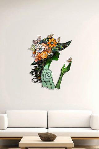 FLORAL ÇİÇEK KADIN Metal Tablo
