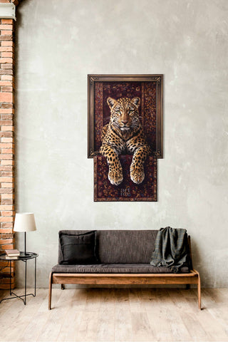 artnzu Mistik Leopar Renkli Metal Duvar Tablosu