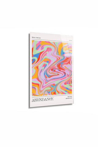 "Abundance" Retro Seri Soyut Cam Tablo