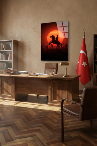 "Bağımsızlık Güneşi" Atatürk Silüeti
