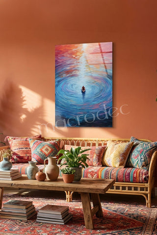 "Eternal Calm: Sonsuz Huzur" Modern Cam Tablo