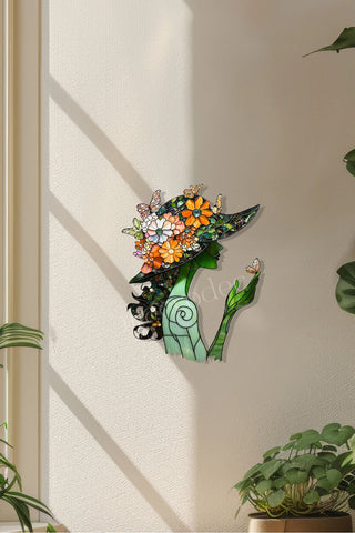 FLORAL ÇİÇEK KADIN Metal Tablo