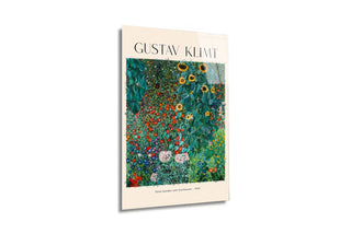 Gustav Klimt Ayçiçekleri Sanatsal Cam Tablo