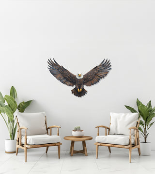 Kartal Figürlü Modern Dekor Metal Tablo
