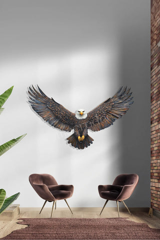 Kartal Figürlü Modern Dekor Metal Tablo