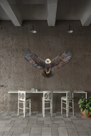 Kartal Figürlü Modern Dekor Metal Tablo