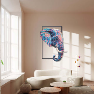 Prismatic Elephant Metal Tablo