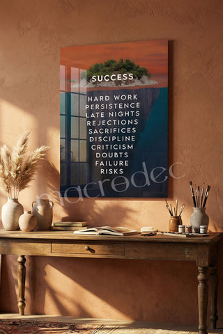 Success Iceberg: Başarının Görünmeyen Yüzü" Modern Cam Tablo