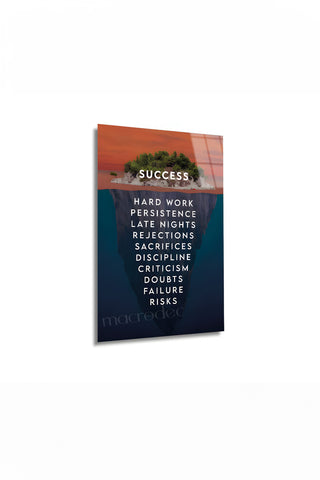 Success Iceberg: Başarının Görünmeyen Yüzü" Modern Cam Tablo