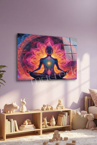 "Zen Ruhu" Meditasyon ve Mandala Modern Cam Tablo -