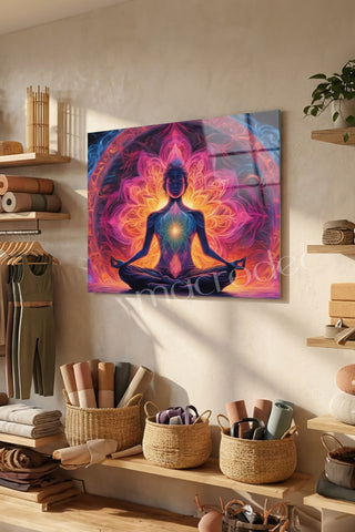 "Zen Ruhu" Meditasyon ve Mandala Modern Cam Tablo -